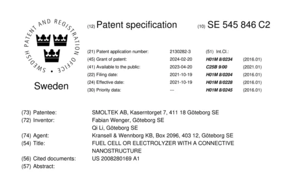 Smoltek Patent 86 Website Image