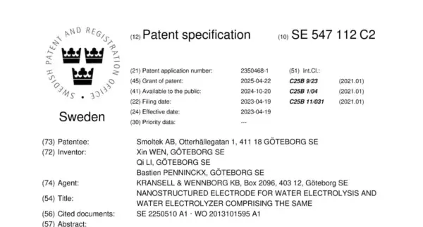 Smoltek patents website images